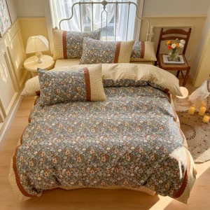 3pcs Floral Duvet Cover Set Pillowcases No Filling Korean lace bedding set Twin Single Queen Size Girls Bedding Linen - Image 9