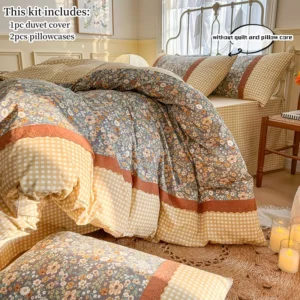 3pcs Floral Duvet Cover Set Pillowcases No Filling Korean lace bedding set Twin Single Queen Size Girls Bedding Linen - Image 7