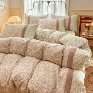 3pcs Floral Duvet Cover Set Pillowcases No Filling Korean lace bedding set Twin Single Queen Size Girls Bedding Linen - Image 10