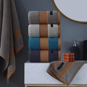 Soft Luxury Premium Cotton Towels Bath Towel Thick Solid Color Adult Household Use All Cotton Absorbent Face Towel Bath Towel - Image 2