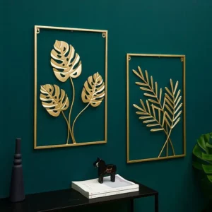 Metal Leaf Iron Wall Hanging Decor Palm Maple Leaves Plant Ginkgo Nordic Wall Pendant Mural Living Room Bedroom Home Decoration - Image 3