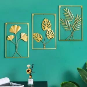 Metal Leaf Iron Wall Hanging Decor Palm Maple Leaves Plant Ginkgo Nordic Wall Pendant Mural Living Room Bedroom Home Decoration - Image 4