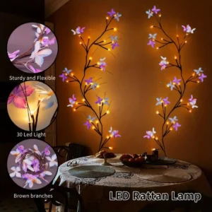 1pc 30LED Enchanted Willow Vine Light With Butterfly USB Powered 8 Lighting Modes Indoor Outdoor Waterproof Vine Lights Suitable - Image 4