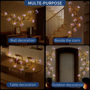 1pc 30LED Enchanted Willow Vine Light With Butterfly USB Powered 8 Lighting Modes Indoor Outdoor Waterproof Vine Lights Suitable - Image 6