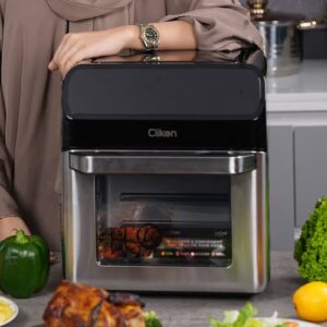 Clikon Air Fryer Oven, 1700W, With 12L Capacity, Rapid Air Convection Technology, Digital Temperature Control, 60-Minute Timer, Multi Functional Modes, Dishwasher Safe 12 L 1700 W CK359 Black/Silver - Image 4
