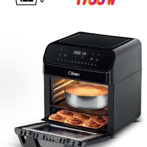 Clikon Air Fryer Oven, 1700W, With 12L Capacity, Rapid Air Convection Technology, Digital Temperature Control, 60-Minute Timer, Multi Functional Modes, Dishwasher Safe 12 L 1700 W CK359 Black/Silver - Image 5
