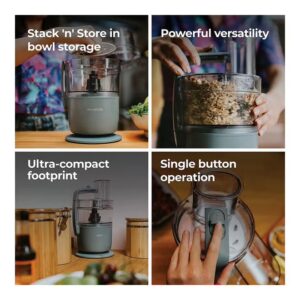 KENWOOD 2 In 1 Food Processor Plus Chopper With 360 Degree Express Serve For Limitless Slicing Grating Powerful Versatility Ultra Compact Ready To Go In Your Kitchen Drawer 1.3 L 650 W ‎FDP22.130GY Grey - Image 6