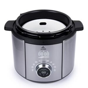 evvoli 10 In 1 Multi-Use Programmable Pressure Cooker 10 Cook Settings With 15 Smart Safety Protection Modules 5.5 L 1100.0 W EVKA-PC6010S Silver/Black - Image 3