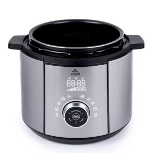 evvoli 10 In 1 Multi-Use Programmable Pressure Cooker 10 Cook Settings With 15 Smart Safety Protection Modules 5.5 L 1100.0 W EVKA-PC6010S Silver/Black - Image 4