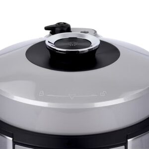evvoli 10 In 1 Multi-Use Programmable Pressure Cooker 10 Cook Settings With 15 Smart Safety Protection Modules 5.5 L 1100.0 W EVKA-PC6010S Silver/Black - Image 5