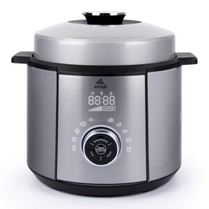 evvoli 10 In 1 Multi-Use Programmable Pressure Cooker 10 Cook Settings With 15 Smart Safety Protection Modules 5.5 L 1100.0 W EVKA-PC6010S Silver/Black - Image 7