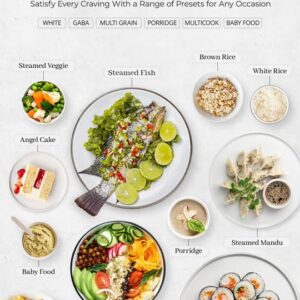 CUCKOO Micom Rice Cooker, 6-Cup (1.08L) with Smart Touch Screen, 13 Menus for Quinoa, Oatmeal, Brown Rice & Grains, White - Image 2
