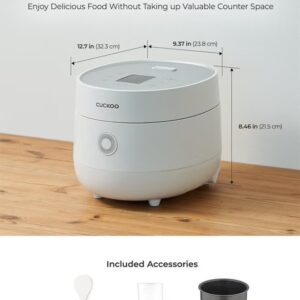 CUCKOO Micom Rice Cooker, 6-Cup (1.08L) with Smart Touch Screen, 13 Menus for Quinoa, Oatmeal, Brown Rice & Grains, White - Image 6