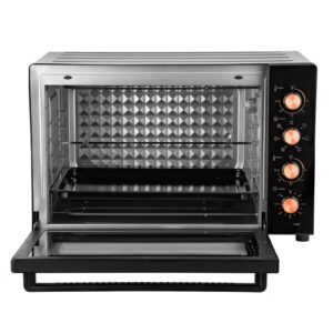 GEEPAS Multifunctional Oven With Rotisserie, Convection Functions and Inner Lamp| Easy to Use Control Knobs, 7 Stages Heating Selector, Adjustable Temperature 100 L 2800 W GO34059 Black - Image 7