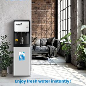 Perfect Bottom Load Water Dispenser PWD-5700KB, Floor Standing Hot Cold & Ambient Water Cooler, Smart Compressor Cooling, 5L Bottle Compatible, 580W, Black/Grey - Image 7