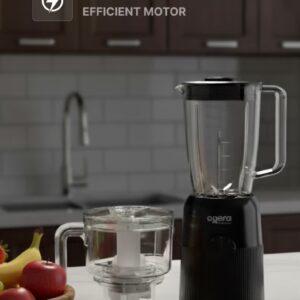 Ogera 3-in-1 Electric Blender 650 W OG5102BR | High-Speed Multi-Function Food Blender with Grinder & Chopper Attachments | 1.8 L Unbreakable Jar, Durable Stainless-Steel Blades | Ideal for Smoothies, Milkshakes, Spices & Nut Grinding | 2 Years Warranty - Image 6