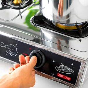 Olsenmark 3 Burner Stainless Steel Gas Stove Cooktop OMK2229 Silver - Image 4