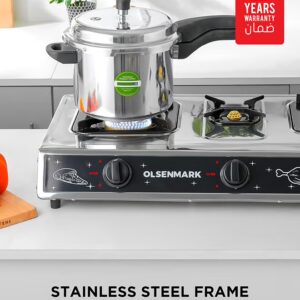 Olsenmark 3 Burner Stainless Steel Gas Stove Cooktop OMK2229 Silver - Image 7