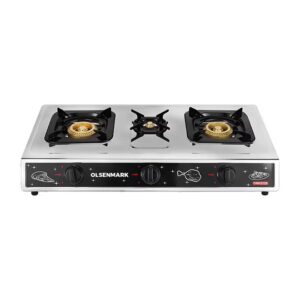 Olsenmark 3 Burner Stainless Steel Gas Stove Cooktop OMK2229 Silver - Image 8