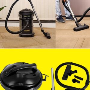 KRYPTON Drum Vacuum Cleaner with Dry & Blow Function/Large Dust Bag Capacity & Dust Bag full indicator, Wider & Flexible Hose 21 L 2300 W KNVC6107 Black - Image 2