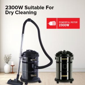 KRYPTON Drum Vacuum Cleaner with Dry & Blow Function/Large Dust Bag Capacity & Dust Bag full indicator, Wider & Flexible Hose 21 L 2300 W KNVC6107 Black - Image 4