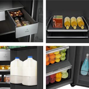Hisense -780L / 615L Gross & Net Capacity , Premium Flat Door French Refrigerator Pure View Door Series 6.86 TFT Screen with Intelligent Hub Function, Advanced UV Ice & Water Treatment Technology, Anti Bacterial Guard, Connectife, Fresh Choice-RQ9P780TTS1-Black 240 W RQ9P780TTS1 black - Image 3
