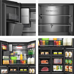 Hisense -780L / 615L Gross & Net Capacity , Premium Flat Door French Refrigerator Pure View Door Series 6.86 TFT Screen with Intelligent Hub Function, Advanced UV Ice & Water Treatment Technology, Anti Bacterial Guard, Connectife, Fresh Choice-RQ9P780TTS1-Black 240 W RQ9P780TTS1 black - Image 4