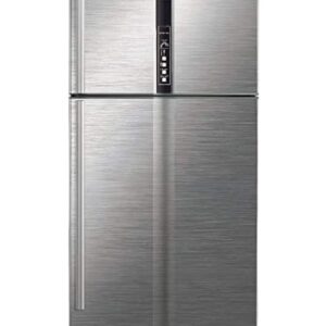 HITACHI 990L Gross Top Mount Double Door Premium Refrigerator, 10 Year Warranty on Inverter Compressor, 2 Doors Fridge, Dual Fan Cooling, LED Panel, Twist Ice Tray 452.6 kW RV990PUK1K1BSL Brilliant Silver - Image 5