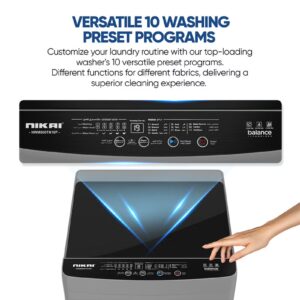 NIKAI 7Kg Fully Automatic Top Loading Washing Machine, Auto Balance, Anti-Wrinkle Body, Child Lock, Power Off Memory, Silent Operation, Stainless Steel Drum, High-Quality Universal Motor 7 kg 29.66 kW 7 kg 29.66 kW NWM800TN10P Grey - Image 5