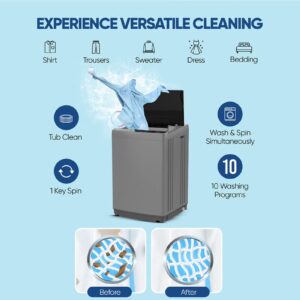 NIKAI 7Kg Fully Automatic Top Loading Washing Machine, Auto Balance, Anti-Wrinkle Body, Child Lock, Power Off Memory, Silent Operation, Stainless Steel Drum, High-Quality Universal Motor 7 kg 29.66 kW 7 kg 29.66 kW NWM800TN10P Grey - Image 6