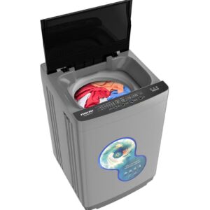NIKAI 7Kg Fully Automatic Top Loading Washing Machine, Auto Balance, Anti-Wrinkle Body, Child Lock, Power Off Memory, Silent Operation, Stainless Steel Drum, High-Quality Universal Motor 7 kg 29.66 kW 7 kg 29.66 kW NWM800TN10P Grey - Image 8