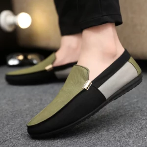 2025 Spring/Autumn New Arrivals: Fashionable Men's Shoes Large Colour Block Patchwork Loafers Versatile Stylish Student Shoes - Image 6