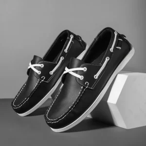 Men's Trendy Apron Toe Loafer Shoes, Slip On Comfy Non Slip For Outdoor Walking Traveling, Spring And Summer - Image 6