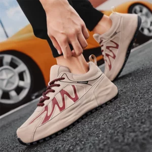 Men's Casual Sneakers Breathable Luxury Trainer Race Shoes Fashion Loafers Running Shoes for Male - Image 4