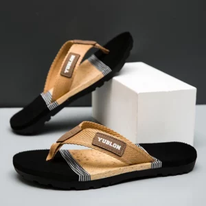 YRZL Men Slippers Comfortable Slides Sandals Non-Slip Flip Flops Lightweight Beach Shoes Casual Outdoor Breathable Men Slippers - Image 3