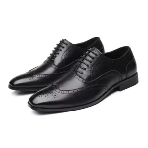 Men's Classic Retro Brogue Shoes Mens Lace-Up Leather Dress Business Office Flats Men Wedding Party Oxfords EUR Sizes 38-48 - Image 6