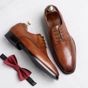High Quality Handmade Oxford Dress Shoes Men PU Leather Suit Shoes Footwear Wedding Formal Italian Shoes Hot - Image 4