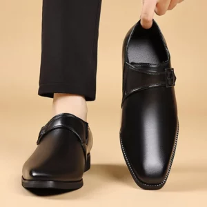 Britain New Gentleman Pointed Belt buckle Casual Shoes For Men Monk Strap Loafers Party Formal Prom Wedding Dress Footwear - Image 4