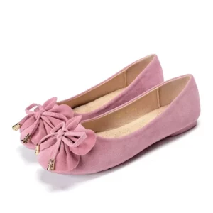 BEYARNE spring autumn sweet bow knot flats women flower appliques moccasins brand high quality ballet flats woman single shoes - Image 2