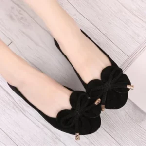 BEYARNE spring autumn sweet bow knot flats women flower appliques moccasins brand high quality ballet flats woman single shoes - Image 3