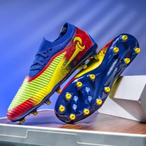 New Men Soccer Shoes Adult Non Slip Outdoor Football Boots Training Cleats Sport Boys Long Spikes Breathable Match Comfortable - Image 1