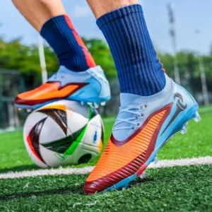 New Men Soccer Shoes Adult Non Slip Outdoor Football Boots Training Cleats Sport Boys Long Spikes Breathable Match Comfortable - Image 2