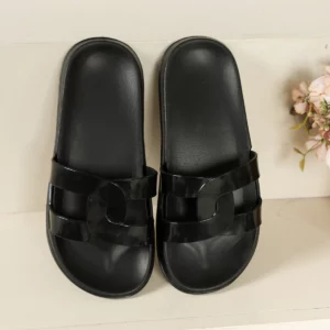 Women's summer fashion cross-strap slip-on slippers, waterproof, non-slip, comfortable flat-soled home slippers. - Image 5