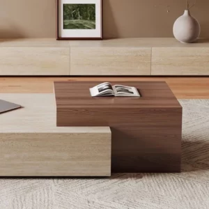 Elegant Retro Coffee Tables Trendy Aesthetic Wabi Sabi Unique Coffee Tables With Drawers Design Mesa Centro Furniture For Home - Image 4