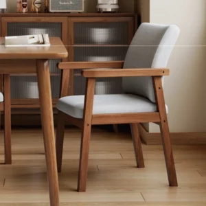 Living Room Furniture Solid Wood Dining Chair Household Learn with Armrests Backrest Chair Office Soft Seats Coffee Chair - Image 5