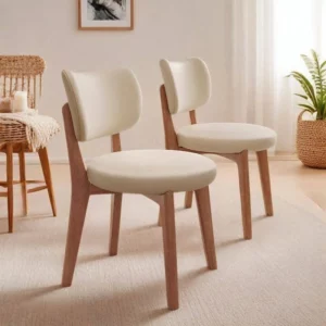Set Of 2 European Dining Chairs Nordic Aesthetic Durable Elegant Dining Chairs Classic Comfortable Chaise Restaurant Furniture - Image 6