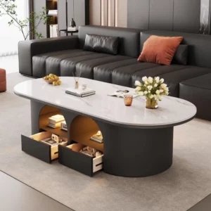 Standing Moving Coffee Table Luxury Modern Living Room Storage Designer Organizer Side Table Dinner Couchtisch Home Furniture - Image 1