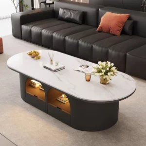 Standing Moving Coffee Table Luxury Modern Living Room Storage Designer Organizer Side Table Dinner Couchtisch Home Furniture - Image 4