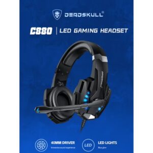 DEADSKULL 4-in-1 Gaming Combo Wired Keyboard, Mouse, Headphone & Mouse Pad PC Gaming Kit 4 Bundle Set - C880 - Image 3