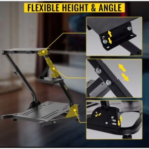 DEADSKULL Adjustable Racing Steering Wheel Stand Compatible with All Steering Wheels & Pedals on The Market - Image 6